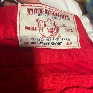 Red true religion shorts